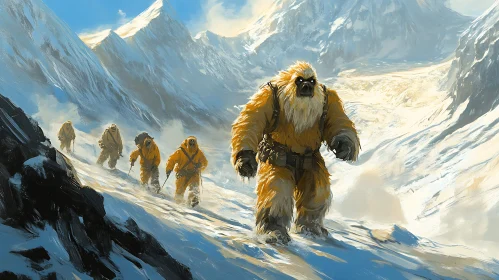 Mountain Expedition with a Yeti