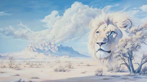 White Lion Portrait