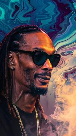 Snoop Dogg Abstract Art Portrait