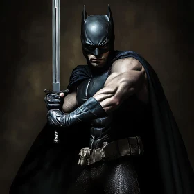 Caped Crusader with Blade