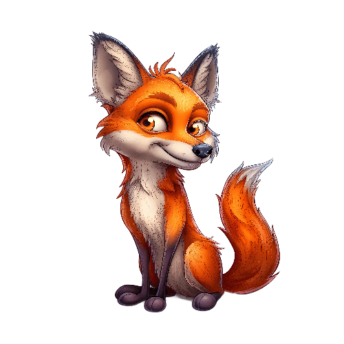 Cute Cartoon Fox Design for Merchandise POD Design