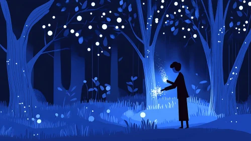 Magical Night in the Blue Forest