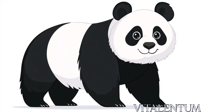 Cute Animated Panda Art AI Image