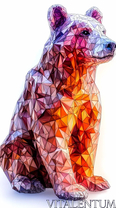 Polygonal Bear Design AI Image