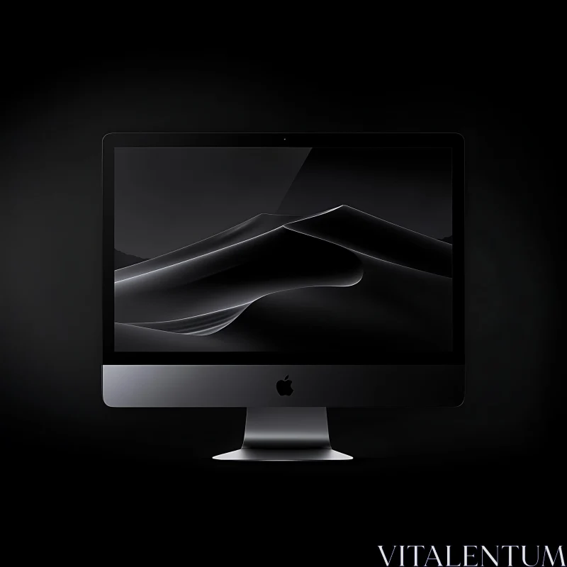 Sleek iMac with Sand Dune Display AI Image