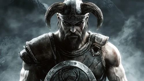 Horned Helmet Viking Warrior Image