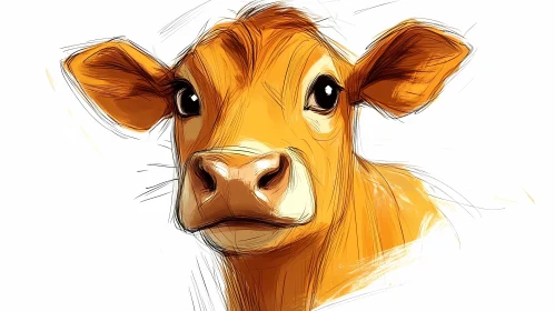 Artistic Cow Portrait