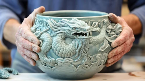 Sculpted Dragon Bowl