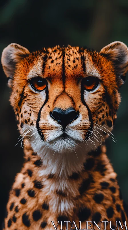 Wild Cheetah Close-Up View AI Image