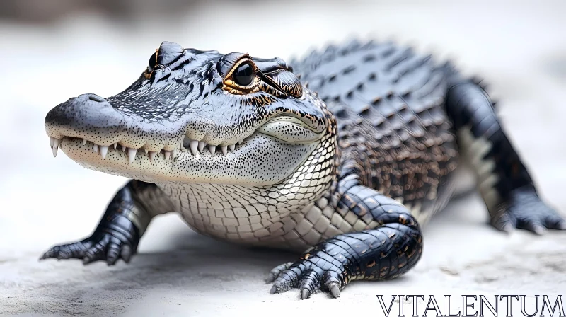 Close-Up of Alligator AI Image