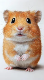 Fluffy Hamster with Bright Eyes