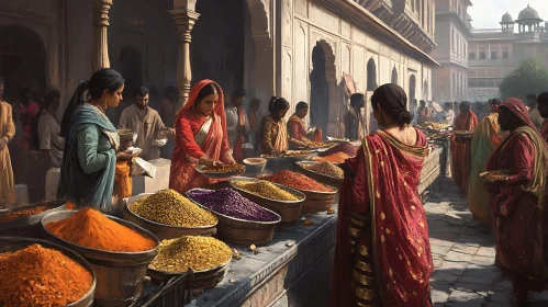 Traditional Indian Spice Market