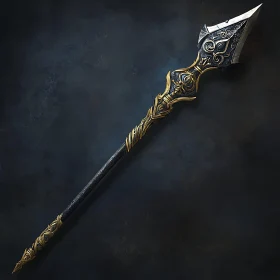 Elaborate Spear Design on Dark Backdrop