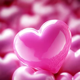 Glossy Pink Hearts: A Sweet Ambiance