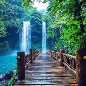 Majestic Waterfalls Deep in the Forest