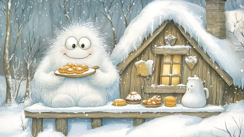 Winter Yeti with Pastries