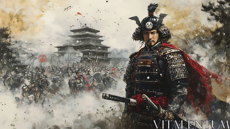 AI ART Japanese Samurai Warrior in Battle