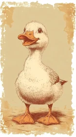 Artistic Duckling Sketch