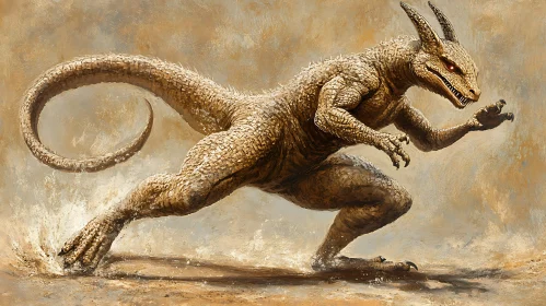 Monster with Red Eyes Running