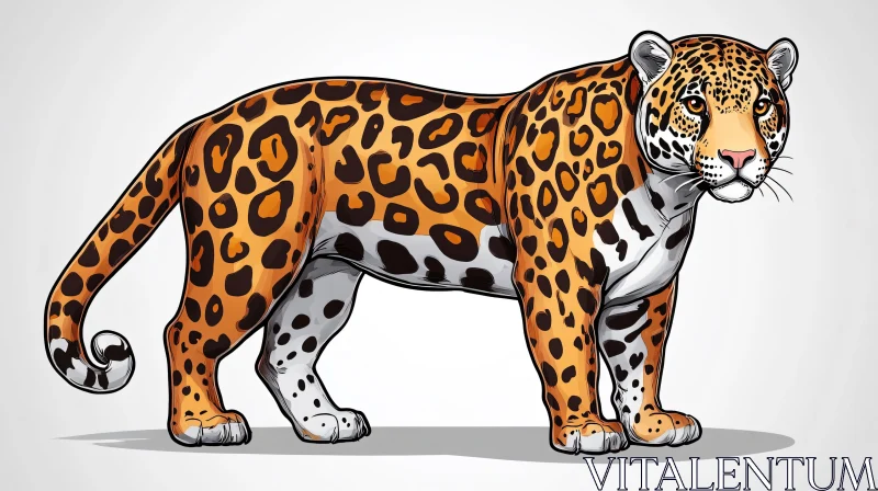 Leopard Illustration Artwork AI Image