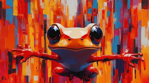 Vibrant Frog Painting