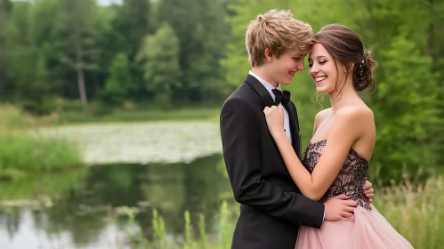 Youthful Love: A Prom Moment Captured