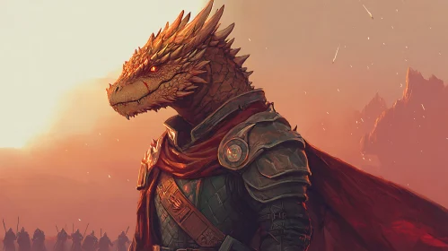 Armored Dragon Warrior Portrait