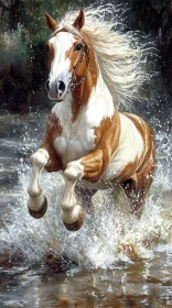 Galloping Horse in Water