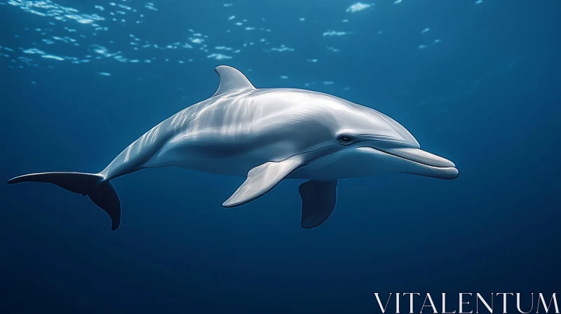 Graceful Dolphin in Ocean Waters AI Image