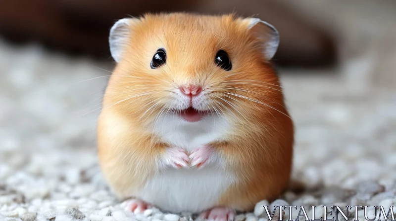 Cute Hamster Portrait AI Image