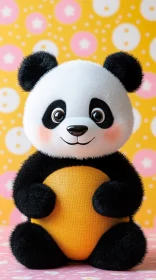 Cute Panda Toy in Playful Setting