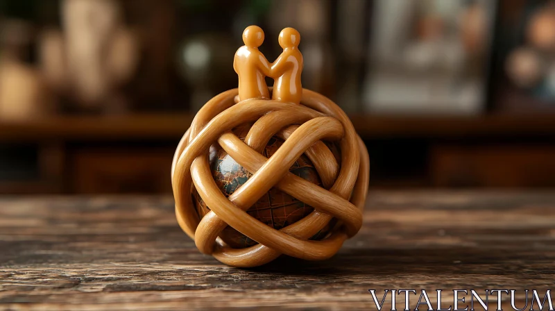 Handcrafted Friendship Knot Sculpture AI Image