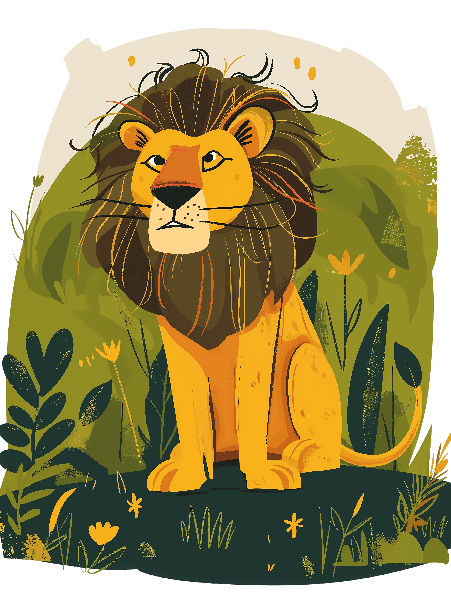 Majestic Lion T-Shirt Design for Wildlife Enthusiasts POD Design