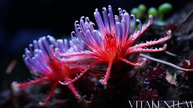 Intricate Underwater Inspired Floral Display AI Image