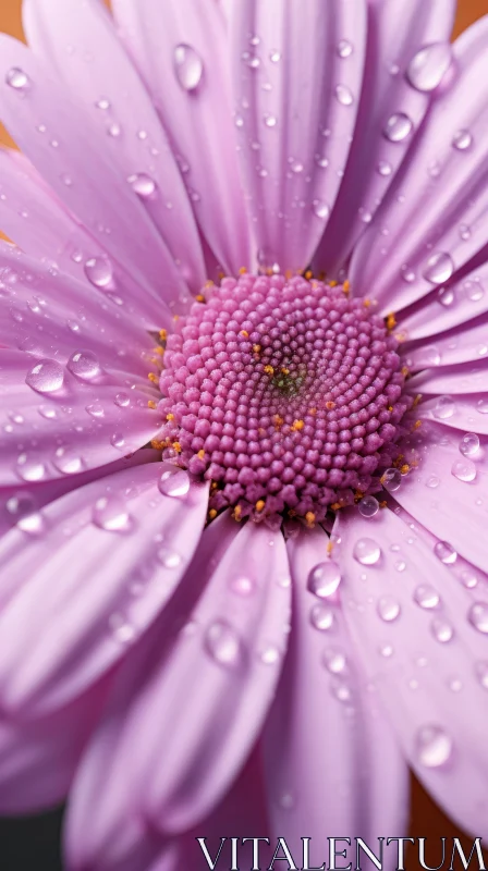 Pink Daisy with Morning Dew - Bloomcore Aesthetics AI Image