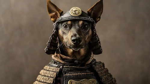 Canine Samurai in Armor