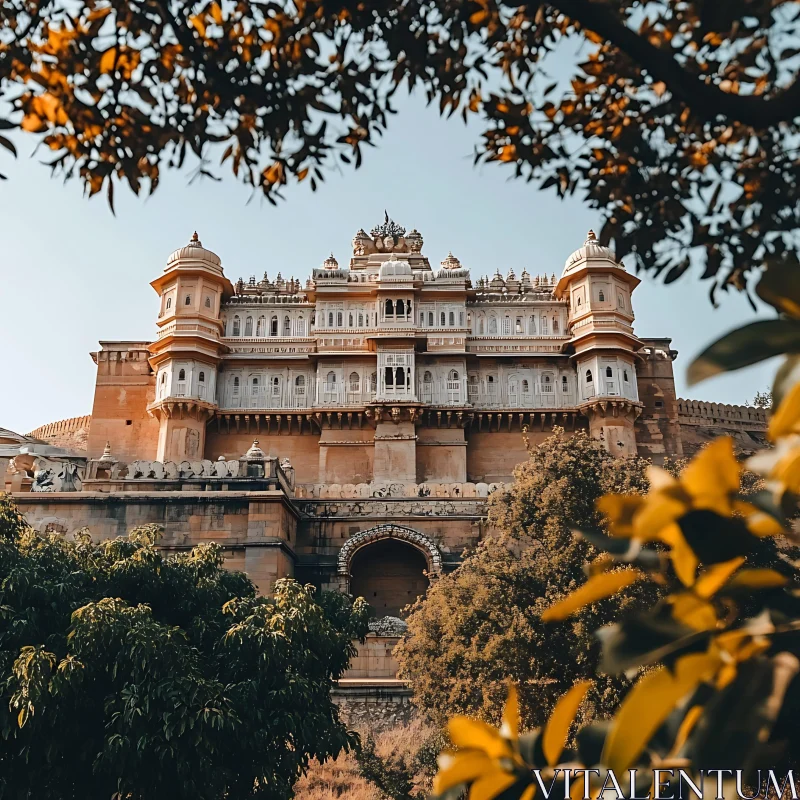 Historic Fort Amidst Greenery AI Image