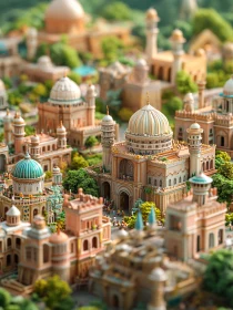 Detailed Miniature City Architecture