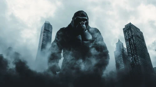 Giant Gorilla Overlooking the City