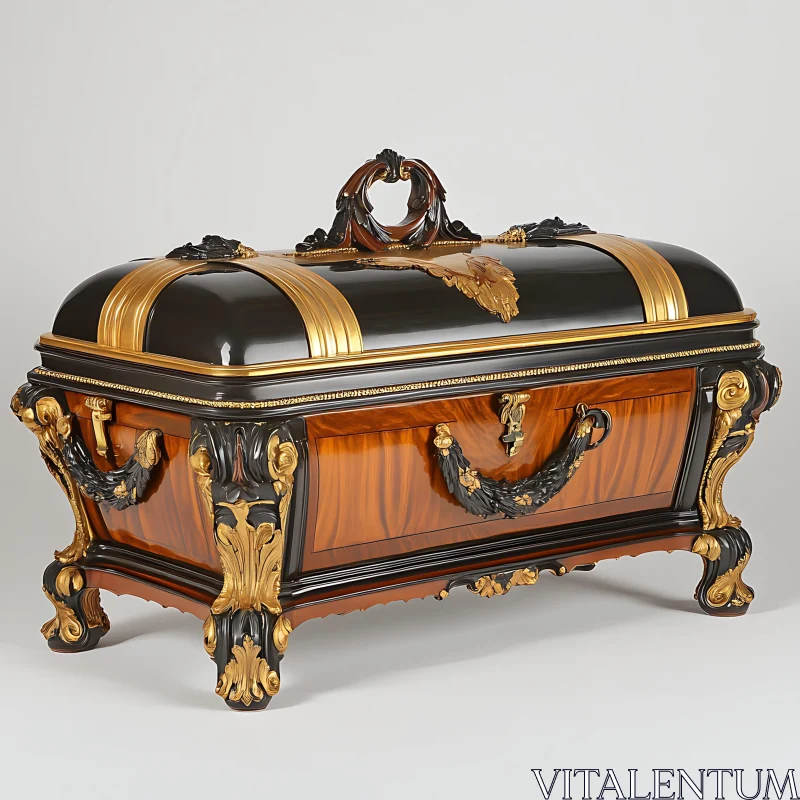 Luxurious Vintage Decorative Storage Box AI Image