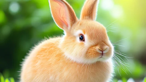 Charming Bunny in Green Environment