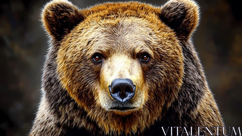 Majestic Bear with Intricate Fur Details AI Image