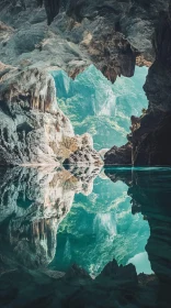 Symmetrical Reflections in a Sunlit Cave