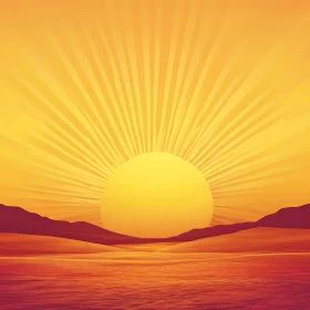 Peaceful Sunset Landscape