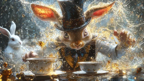 Enchanted Tea Time with a Rabbit Host