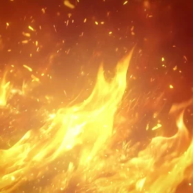 Bright Flames with Scattered Embers