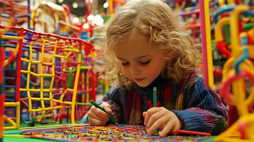 Child's Play: A Moment of Artistic Focus