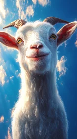 Goat Portrait in Natural Setting