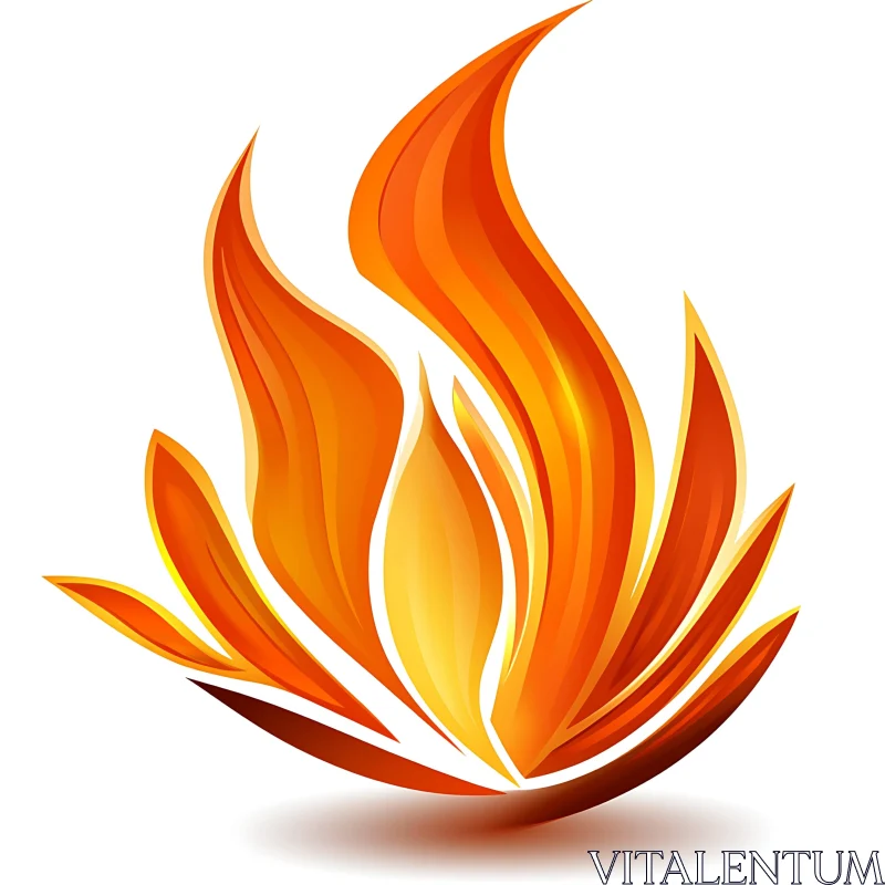 Stylized Flame Artwork AI Image