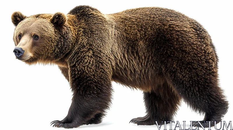 Brown Bear Illustration AI Image